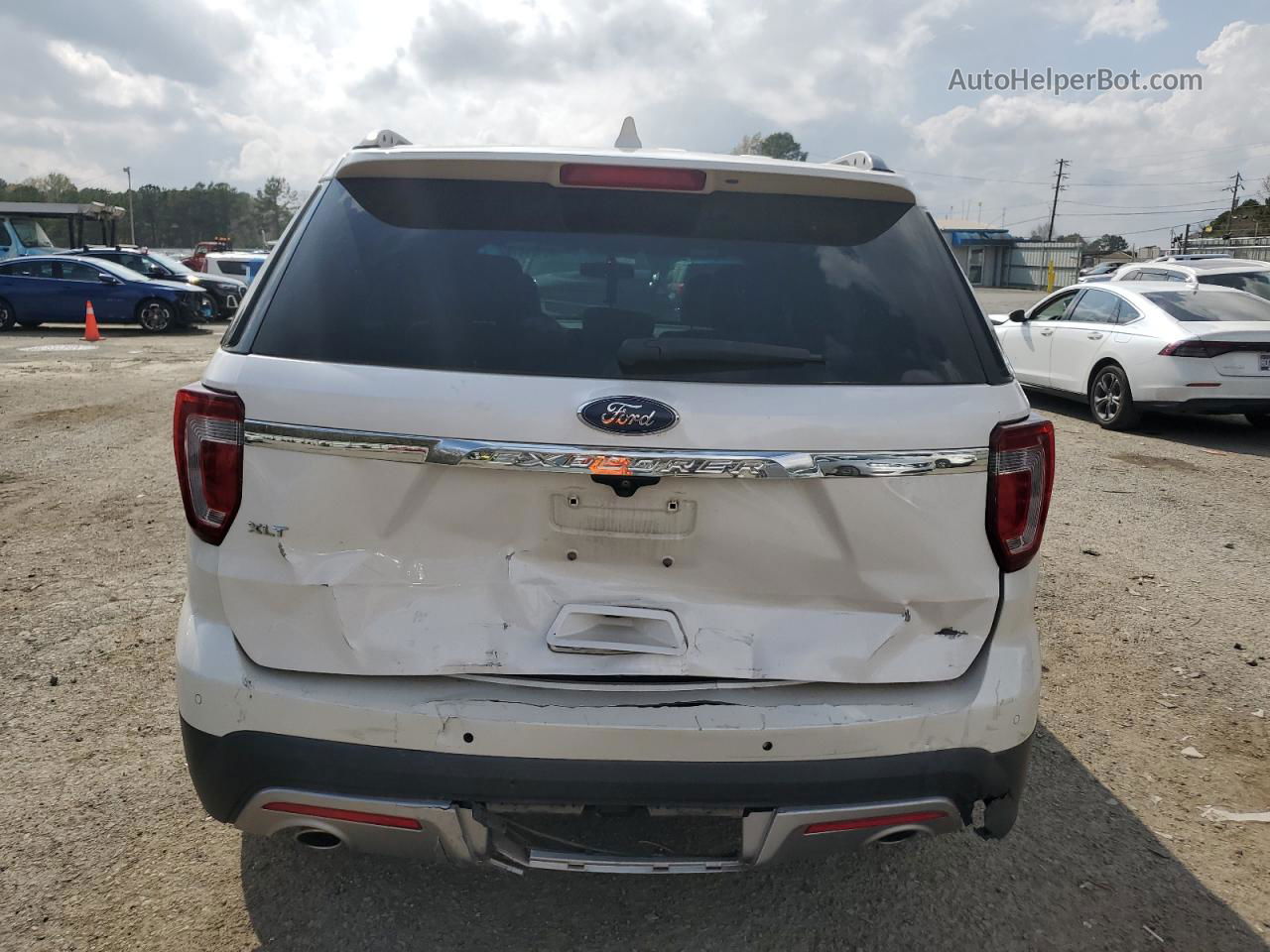 2017 Ford Explorer Xlt White vin: 1FM5K7D85HGA55566