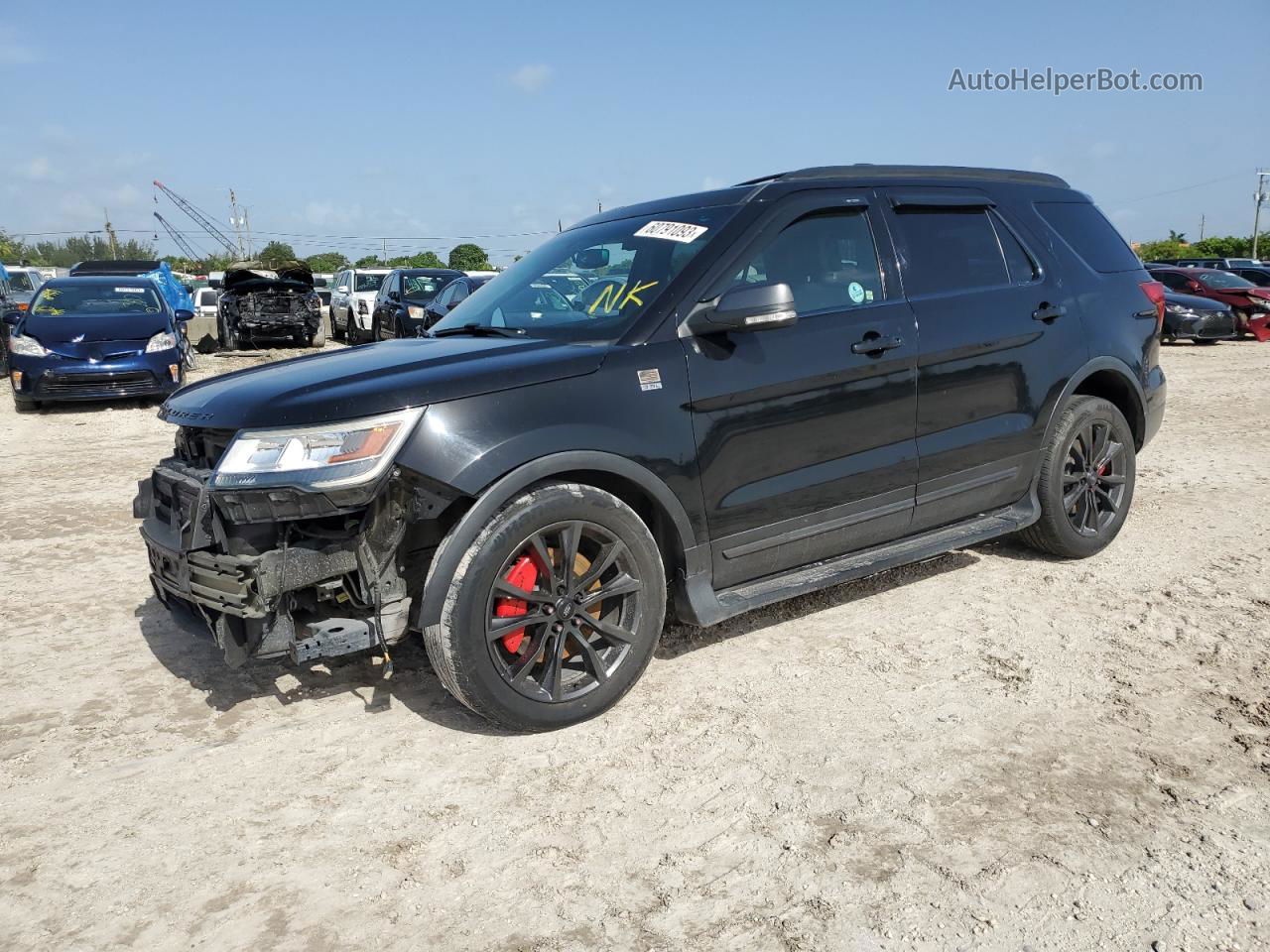 2017 Ford Explorer Xlt Black vin: 1FM5K7D85HGB79580