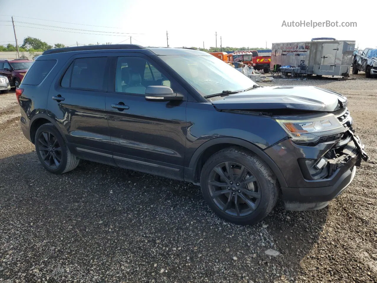 2017 Ford Explorer Xlt Blue vin: 1FM5K7D85HGD85692