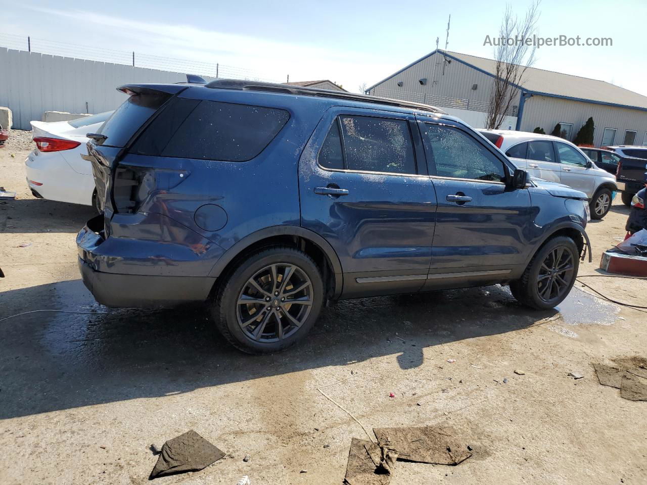 2017 Ford Explorer Xlt Blue vin: 1FM5K7D86HGD83479