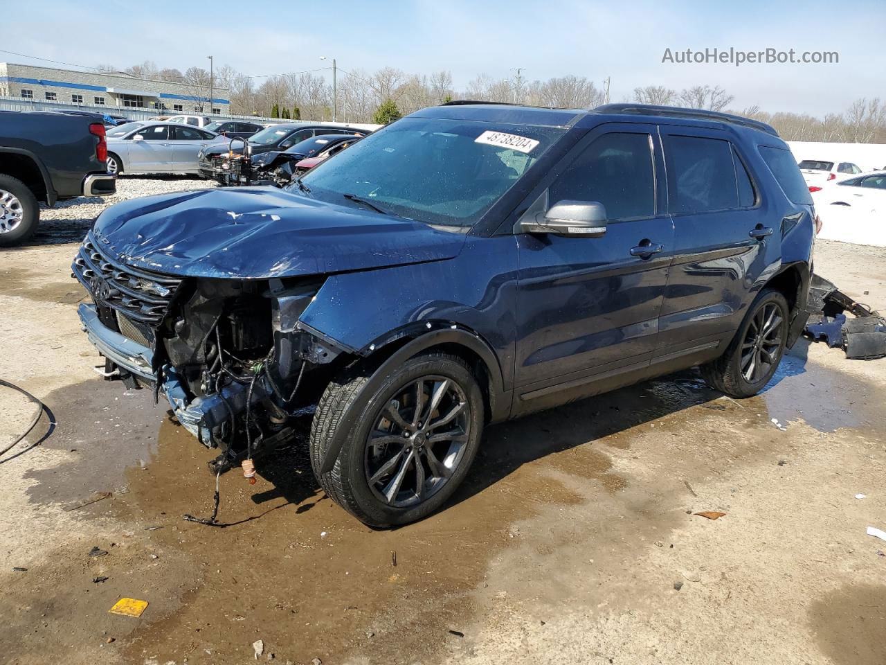 2017 Ford Explorer Xlt Синий vin: 1FM5K7D86HGD83479