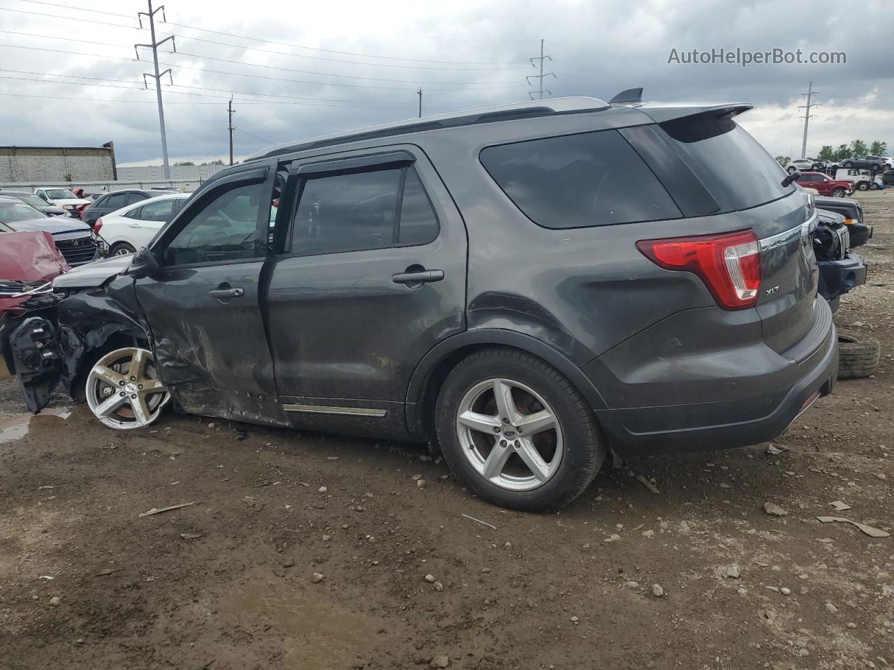 2018 Ford Explorer Xlt Gray vin: 1FM5K7D86JGA18063