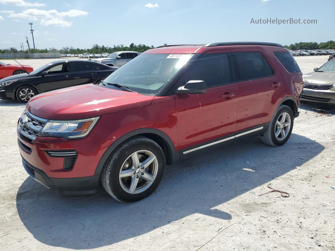 2018 Ford Explorer Xlt Red vin: 1FM5K7D86JGA34179