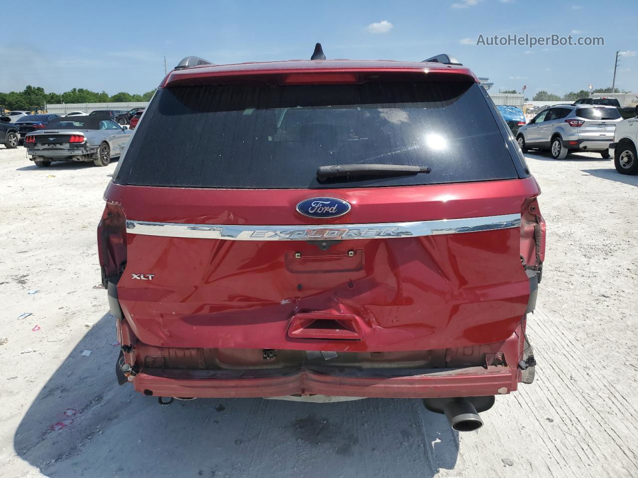 2018 Ford Explorer Xlt Red vin: 1FM5K7D86JGA34179