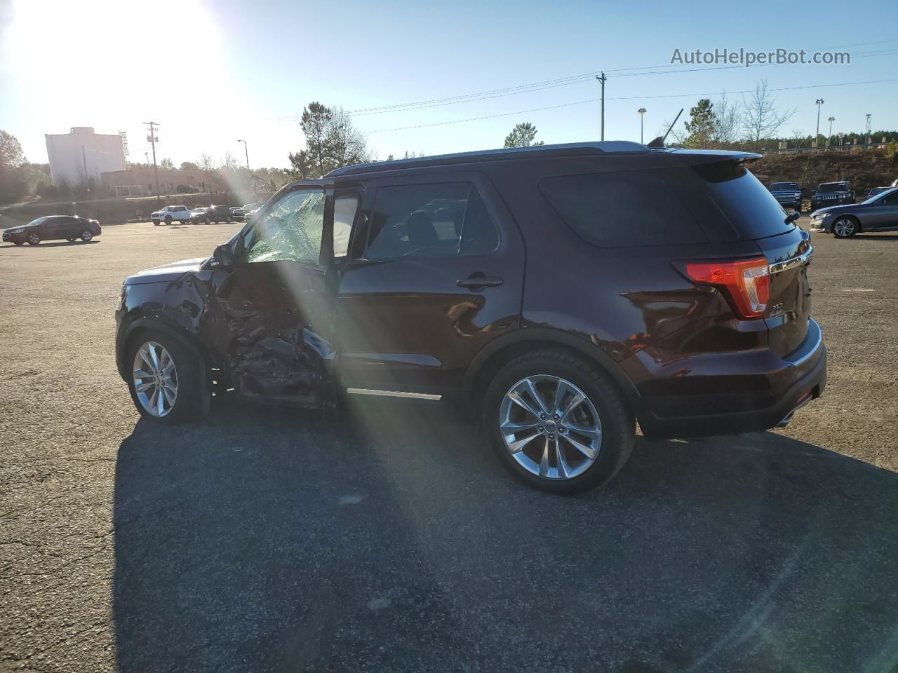 2018 Ford Explorer Xlt Burgundy vin: 1FM5K7D86JGA52181