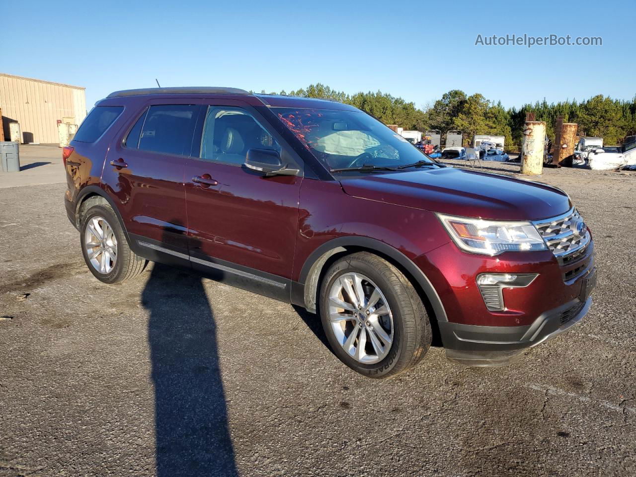 2018 Ford Explorer Xlt Burgundy vin: 1FM5K7D86JGA52181