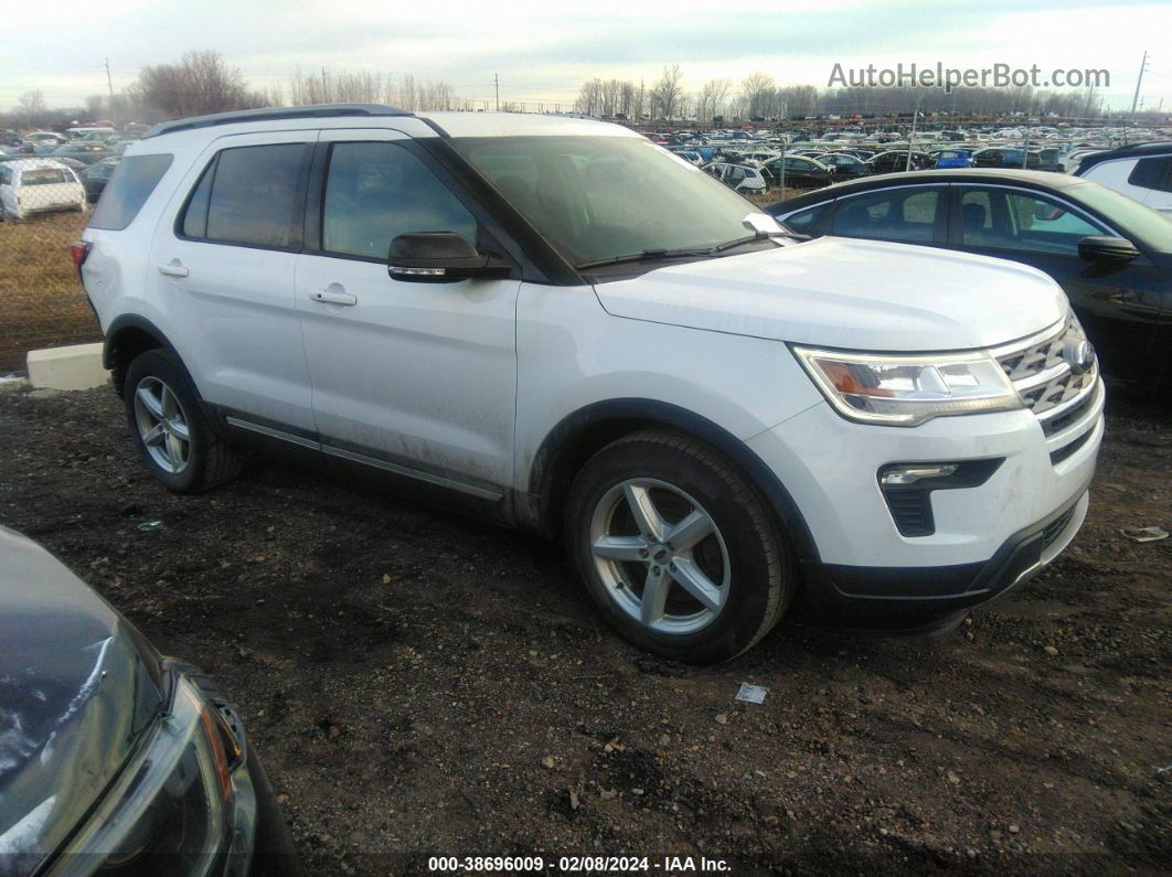 2018 Ford Explorer Xlt White vin: 1FM5K7D86JGB16848