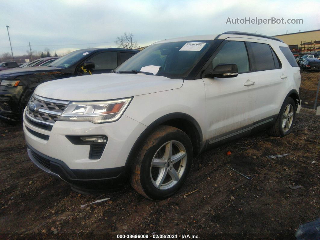 2018 Ford Explorer Xlt White vin: 1FM5K7D86JGB16848