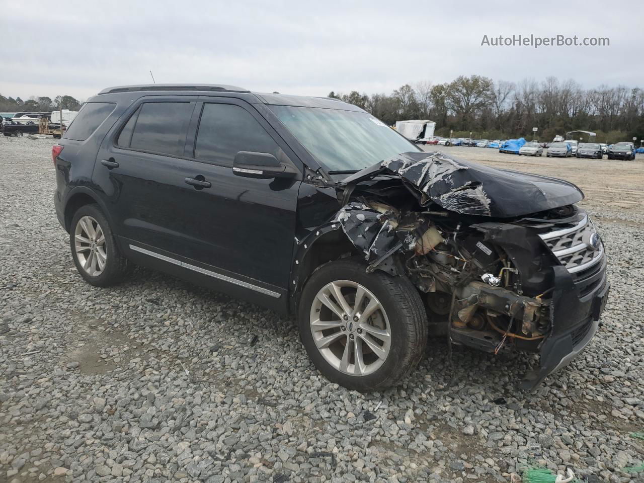 2018 Ford Explorer Xlt Black vin: 1FM5K7D86JGB84325