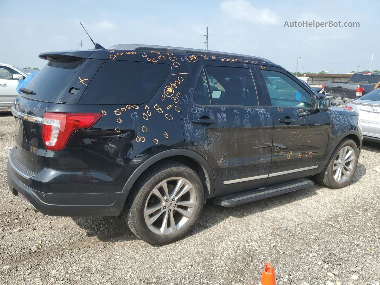 2018 Ford Explorer Xlt Black vin: 1FM5K7D86JGC40909