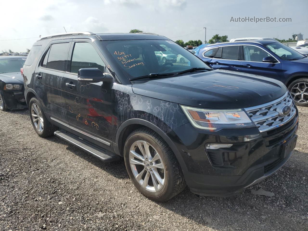 2018 Ford Explorer Xlt Black vin: 1FM5K7D86JGC40909