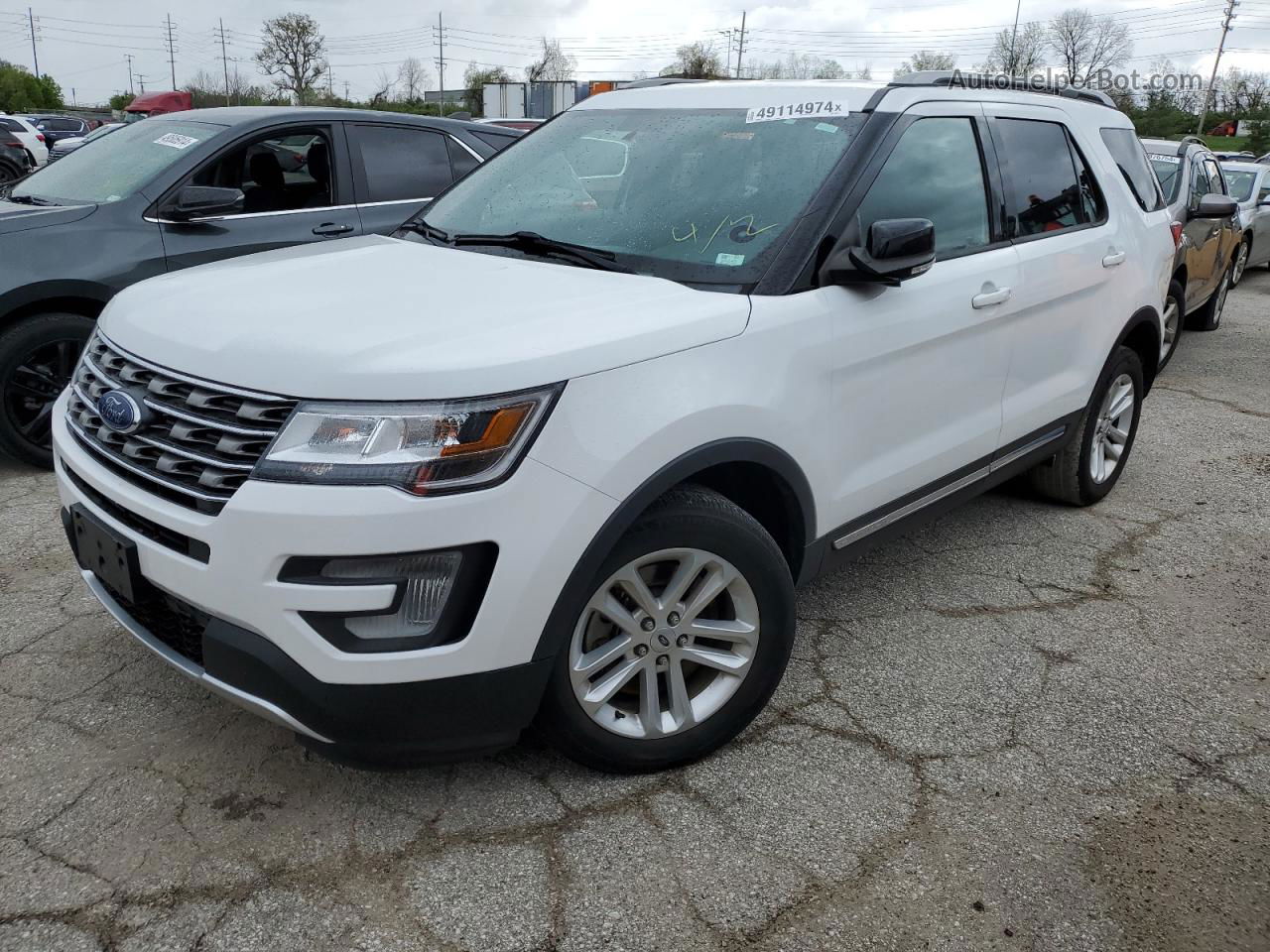 2017 Ford Explorer Xlt White vin: 1FM5K7D87HGD82941