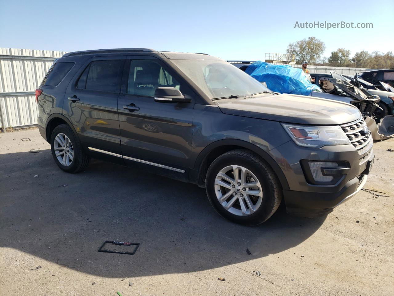 2017 Ford Explorer Xlt Gray vin: 1FM5K7D87HGE11161