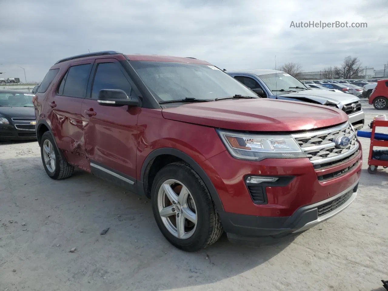 2018 Ford Explorer Xlt Red vin: 1FM5K7D87JGA67384