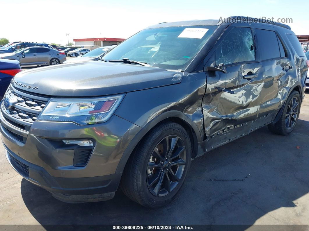 2018 Ford Explorer Xlt Gray vin: 1FM5K7D87JGB18219