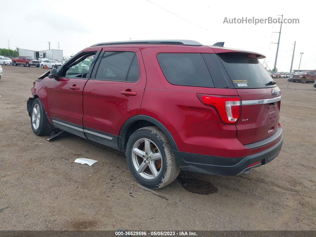 2018 Ford Explorer Xlt Red vin: 1FM5K7D87JGB43119