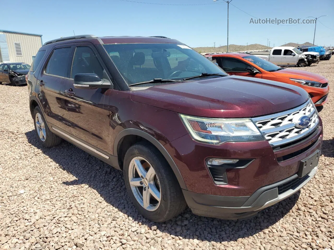 2018 Ford Explorer Xlt Maroon vin: 1FM5K7D87JGC41924