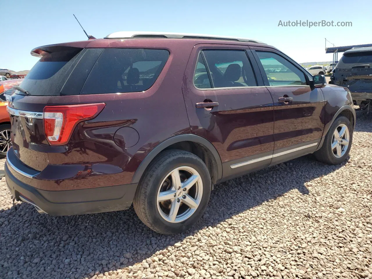 2018 Ford Explorer Xlt Maroon vin: 1FM5K7D87JGC41924