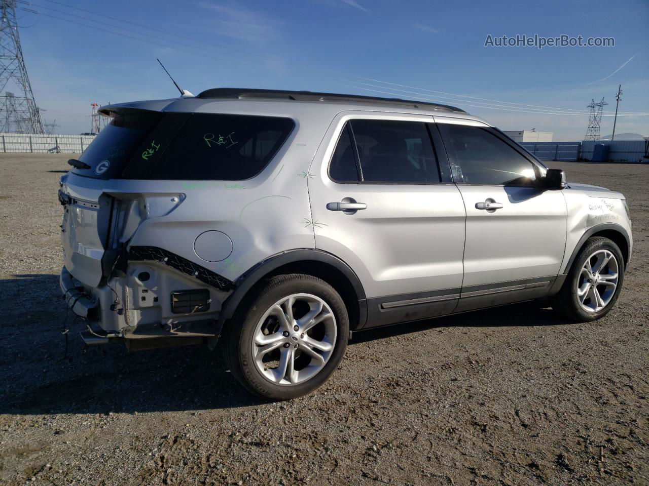 2018 Ford Explorer Xlt Silver vin: 1FM5K7D87JGC86703