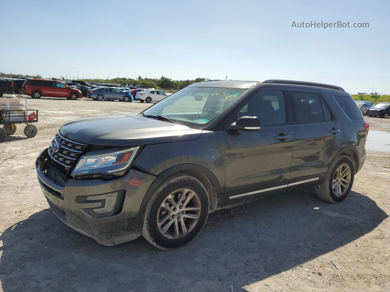 2017 Ford Explorer Xlt Gray vin: 1FM5K7D88HGB20541