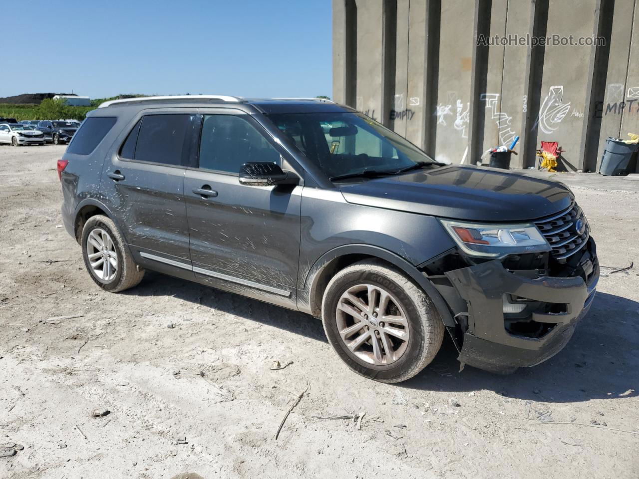 2017 Ford Explorer Xlt Gray vin: 1FM5K7D88HGB20541