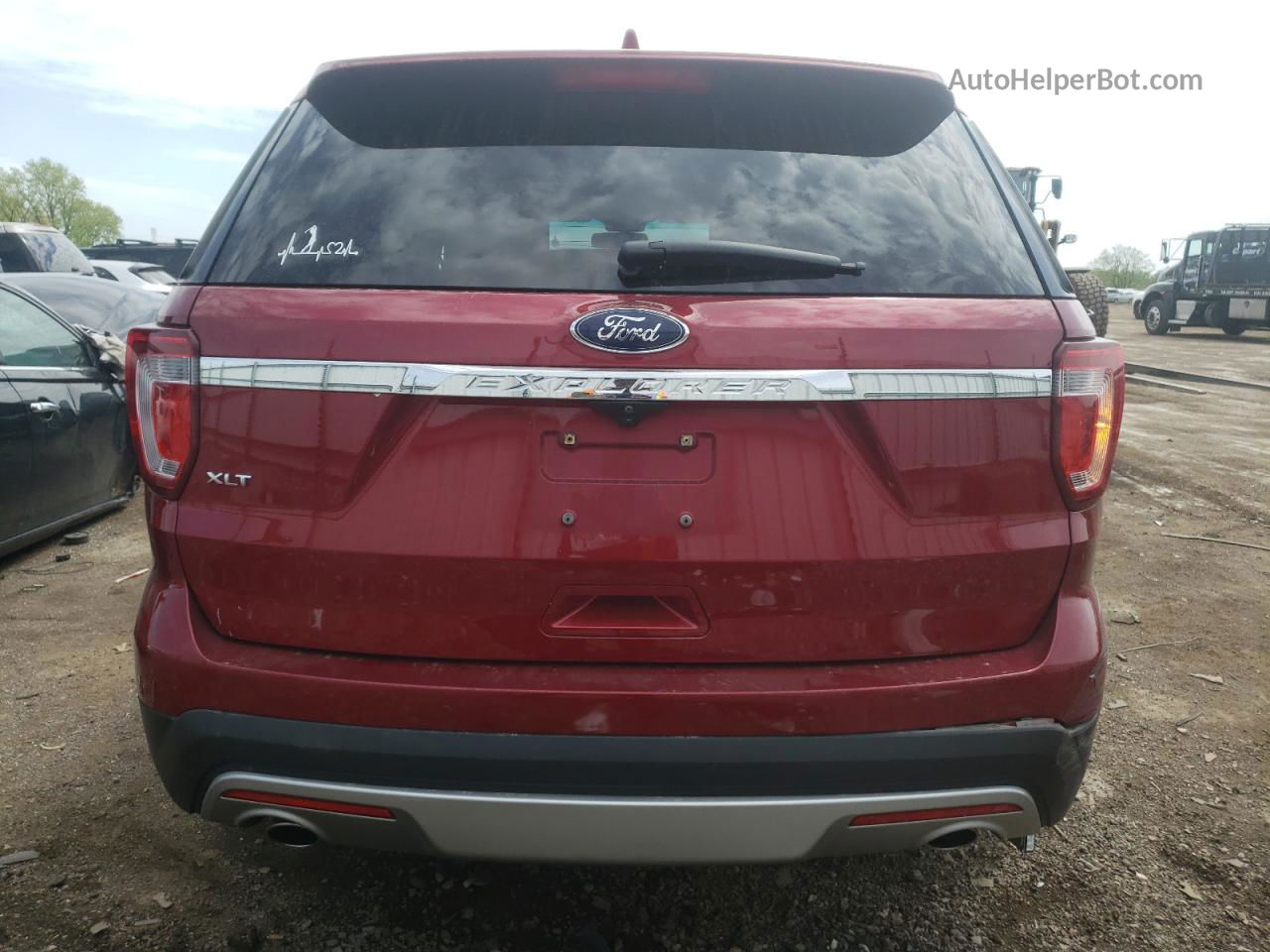 2017 Ford Explorer Xlt Red vin: 1FM5K7D89HGA56445