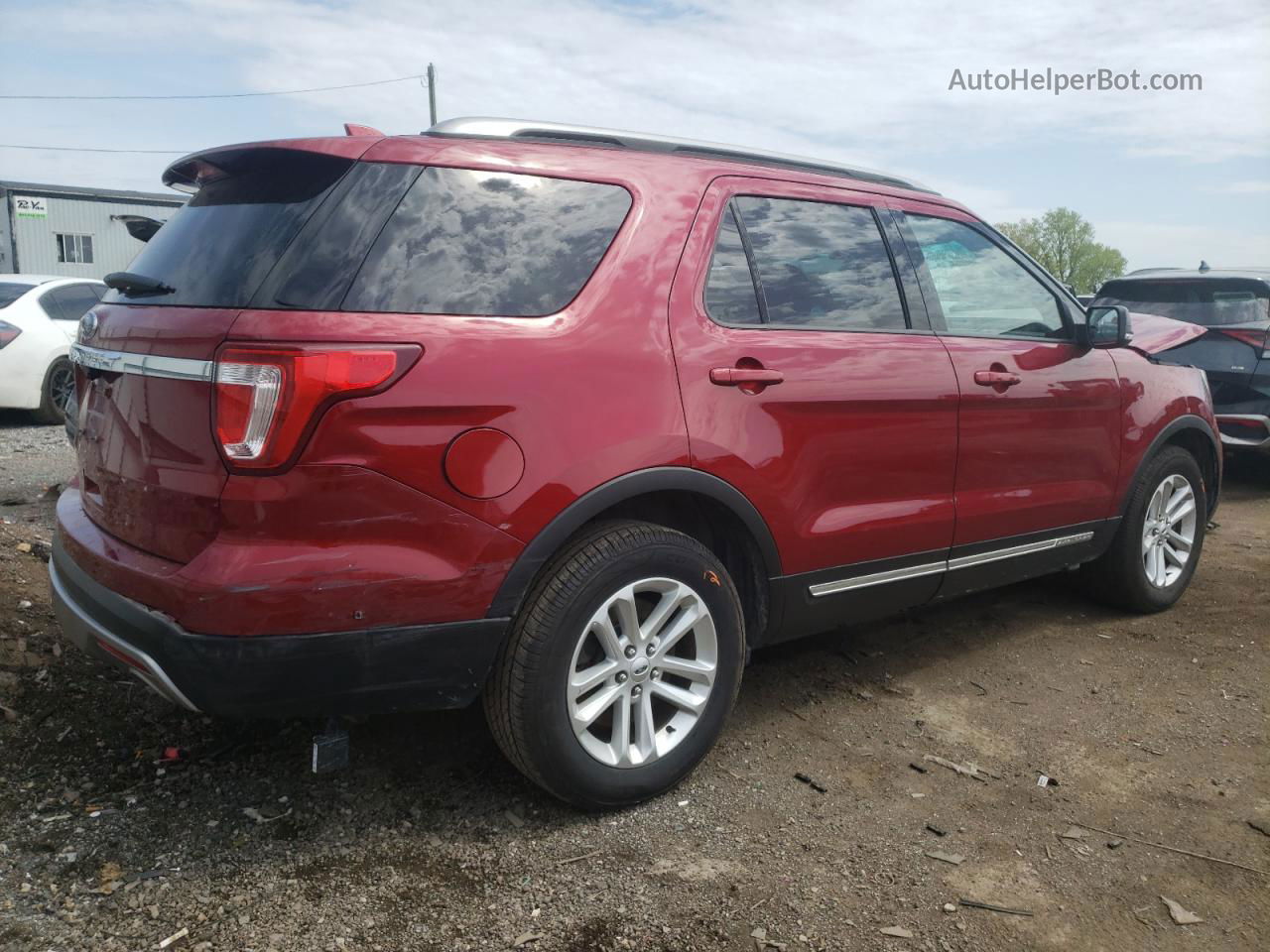 2017 Ford Explorer Xlt Red vin: 1FM5K7D89HGA56445