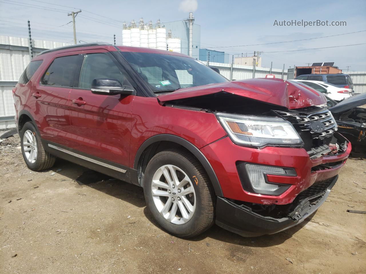 2017 Ford Explorer Xlt Red vin: 1FM5K7D89HGA56445