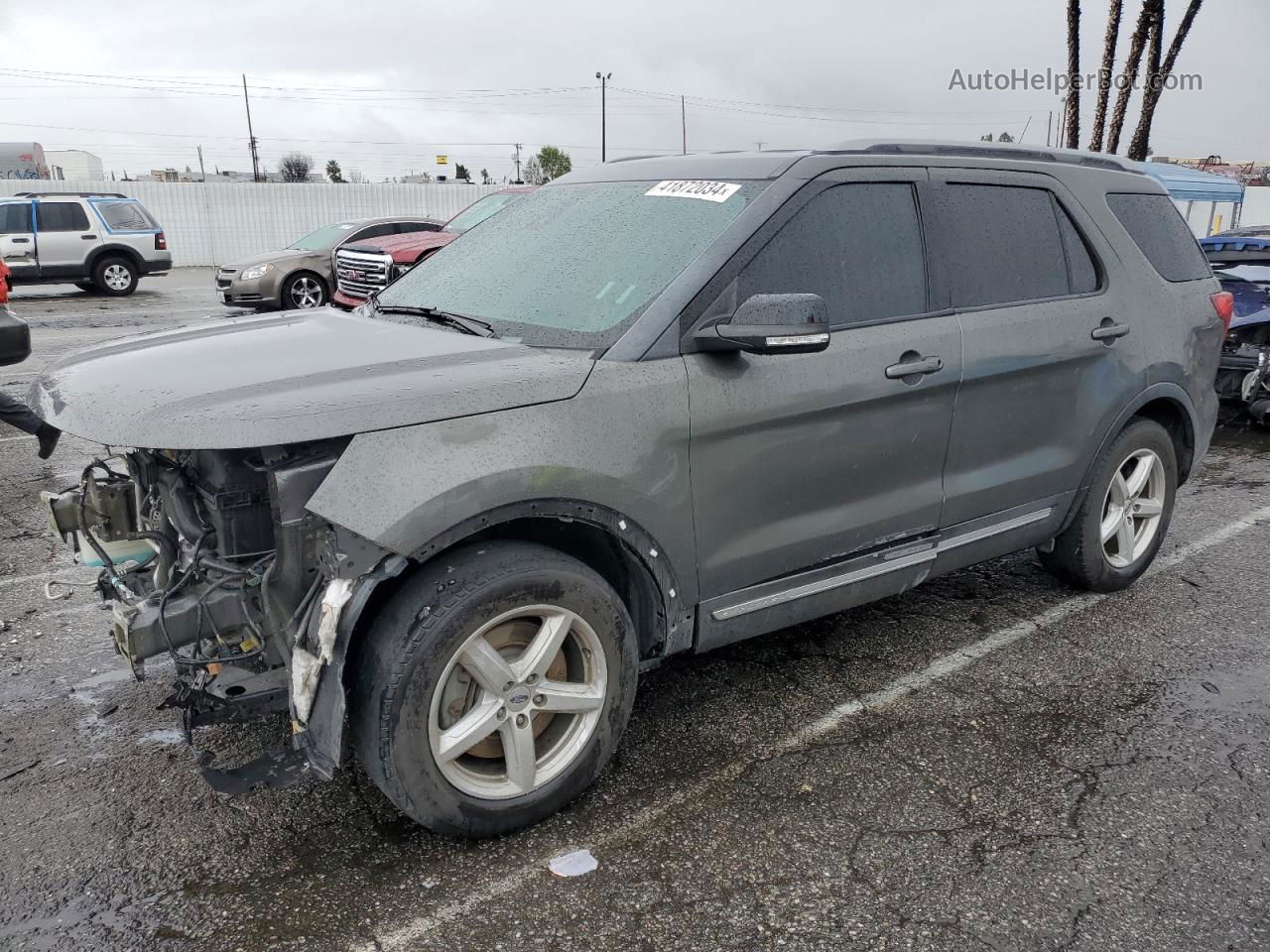 2018 Ford Explorer Xlt Gray vin: 1FM5K7D89JGA44544