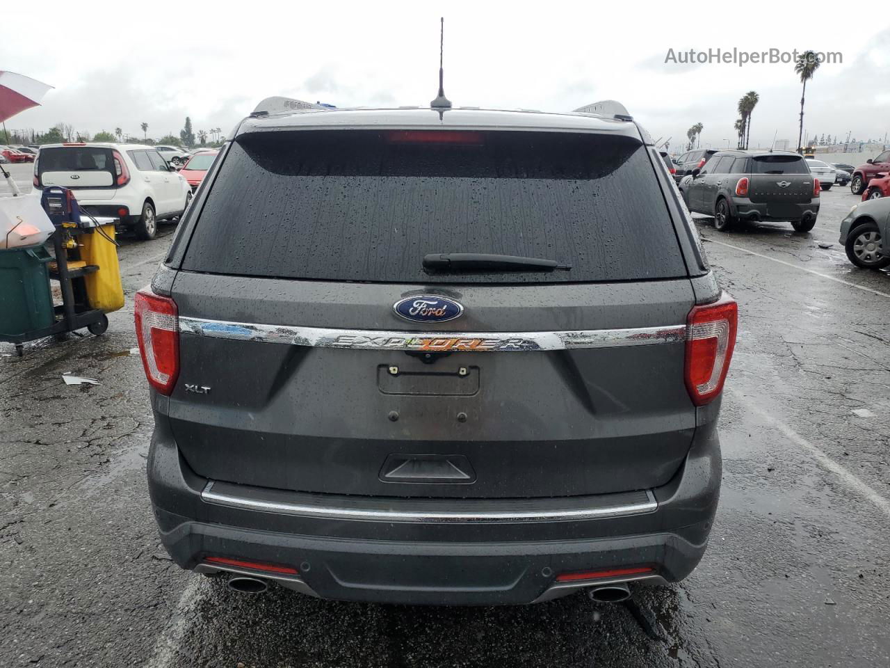 2018 Ford Explorer Xlt Gray vin: 1FM5K7D89JGA44544