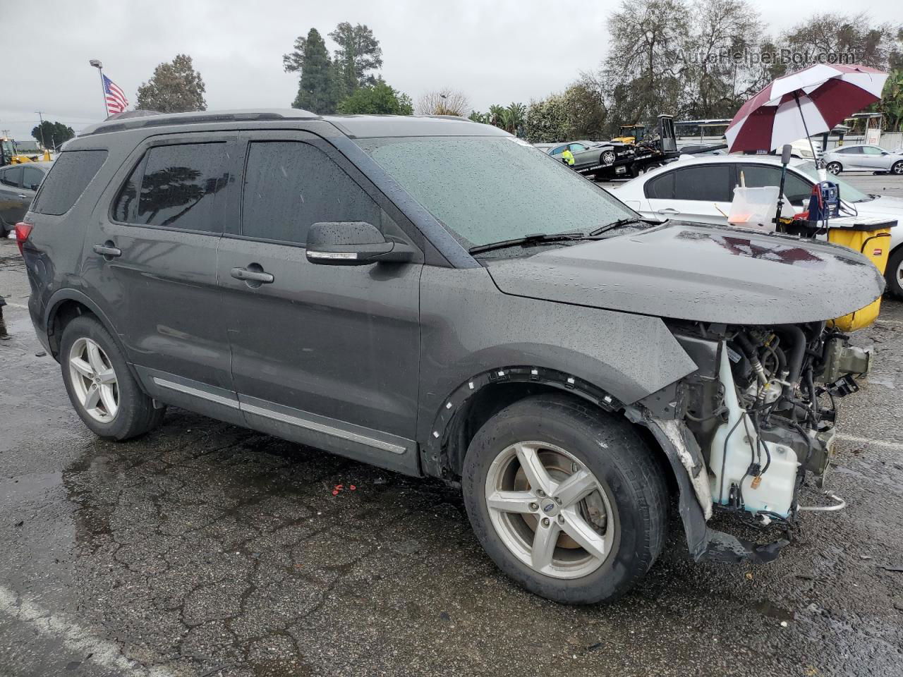 2018 Ford Explorer Xlt Gray vin: 1FM5K7D89JGA44544