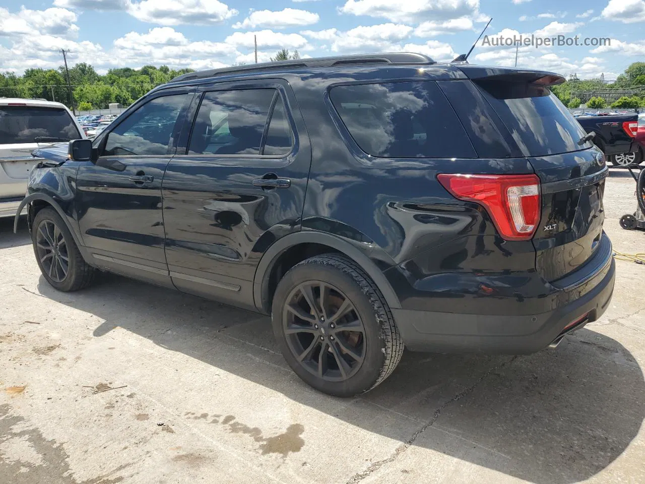 2018 Ford Explorer Xlt Black vin: 1FM5K7D89JGB76574