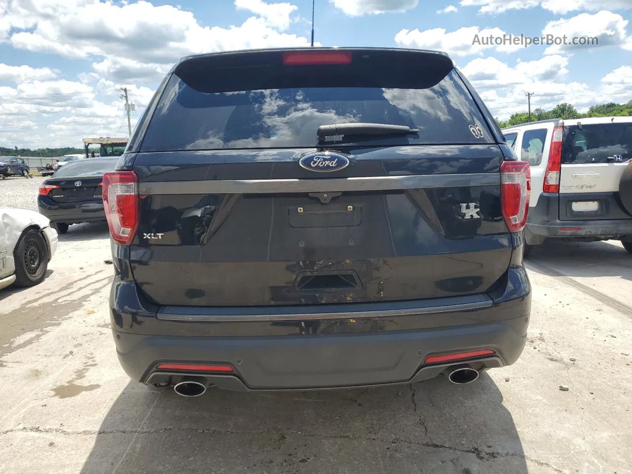 2018 Ford Explorer Xlt Black vin: 1FM5K7D89JGB76574