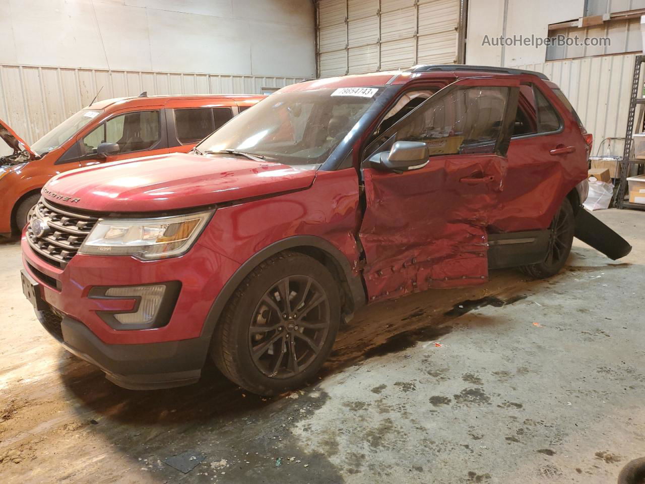 2017 Ford Explorer Xlt Red vin: 1FM5K7D8XHGA21896