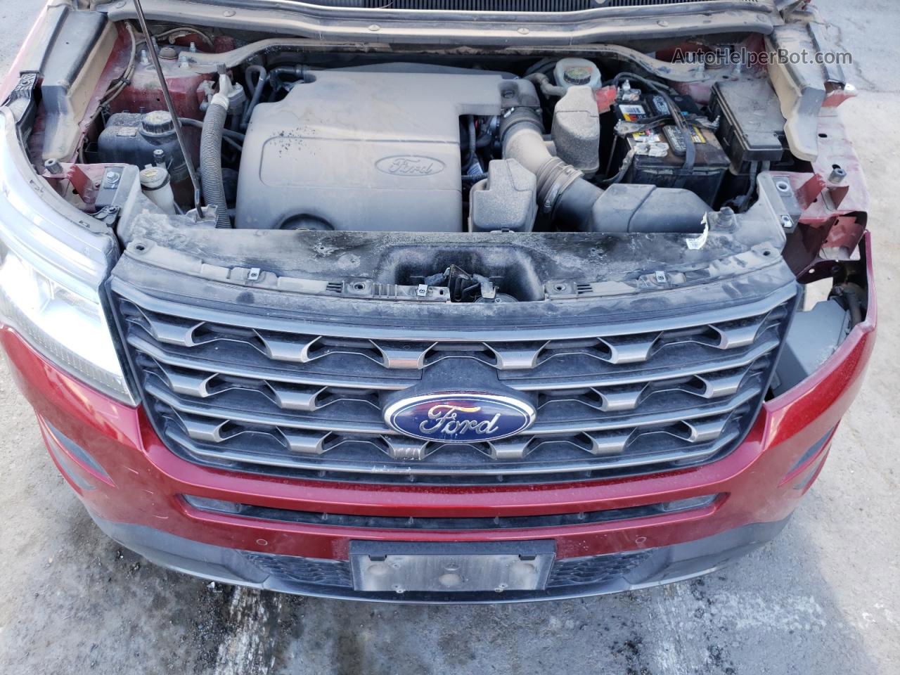 2017 Ford Explorer Xlt Red vin: 1FM5K7D8XHGB90493