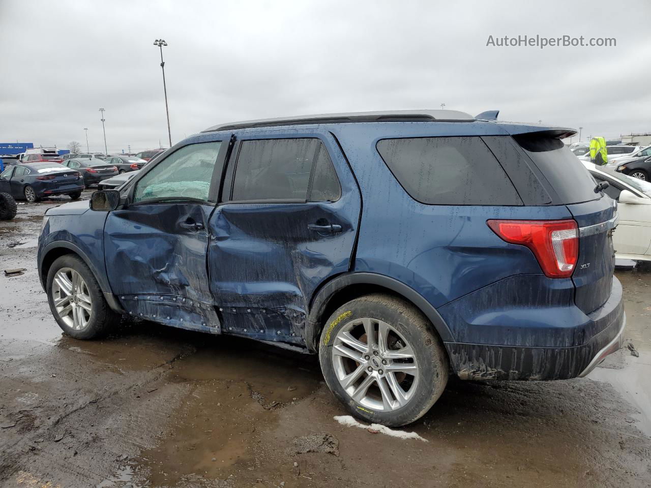 2017 Ford Explorer Xlt Blue vin: 1FM5K7D8XHGD11362