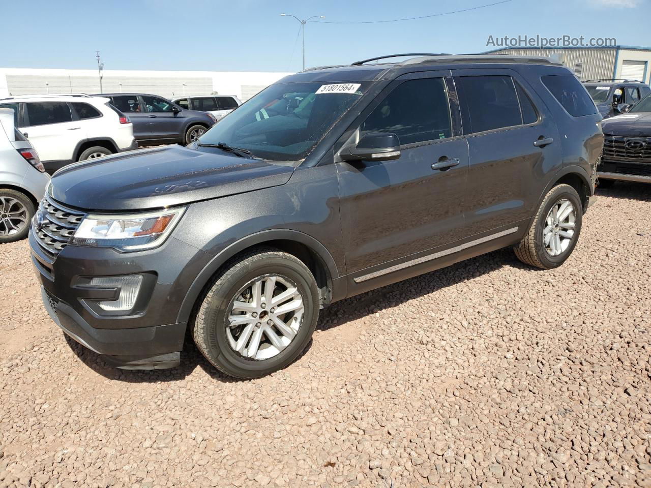 2017 Ford Explorer Xlt Gray vin: 1FM5K7D8XHGD56009