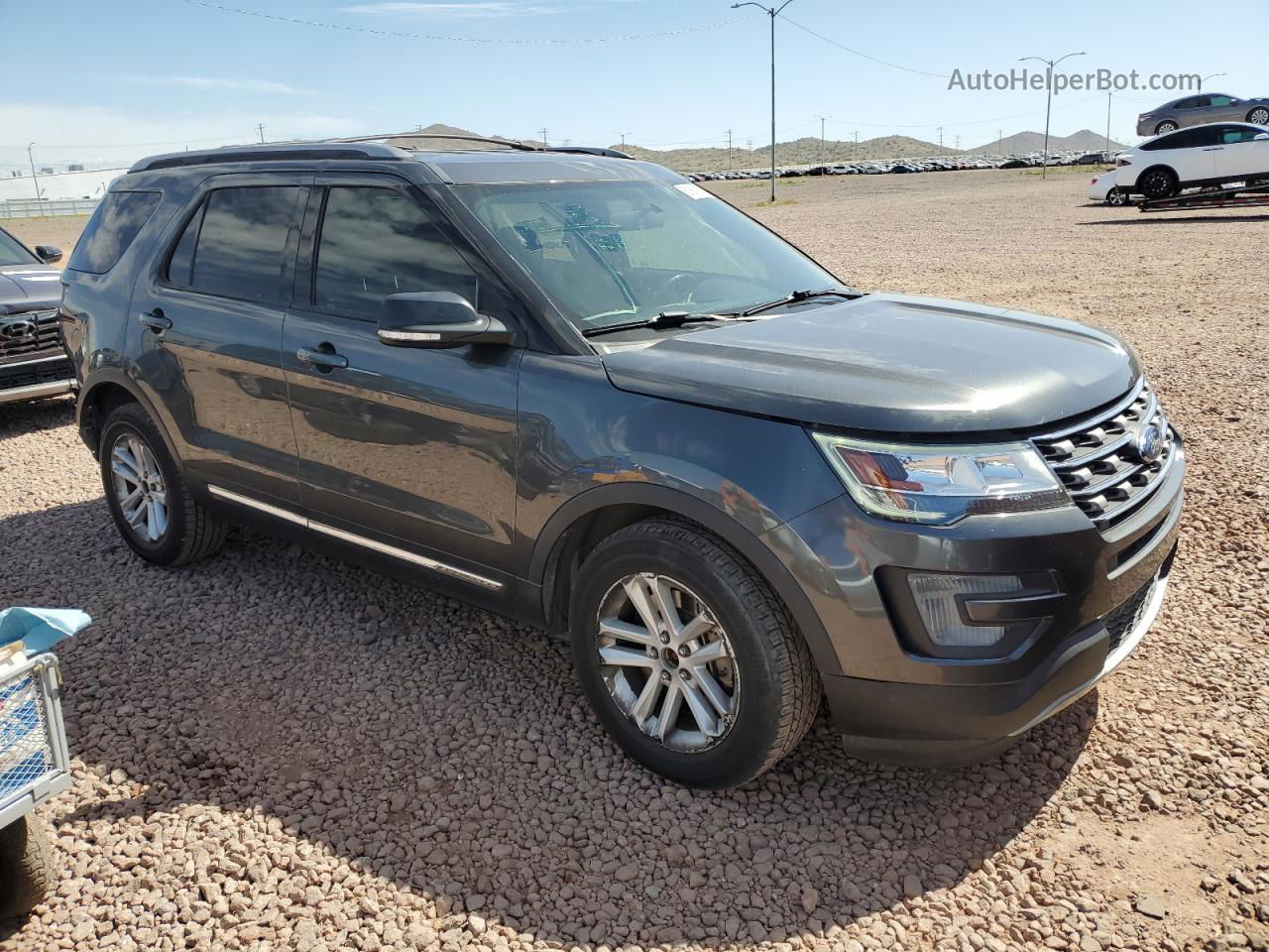 2017 Ford Explorer Xlt Gray vin: 1FM5K7D8XHGD56009