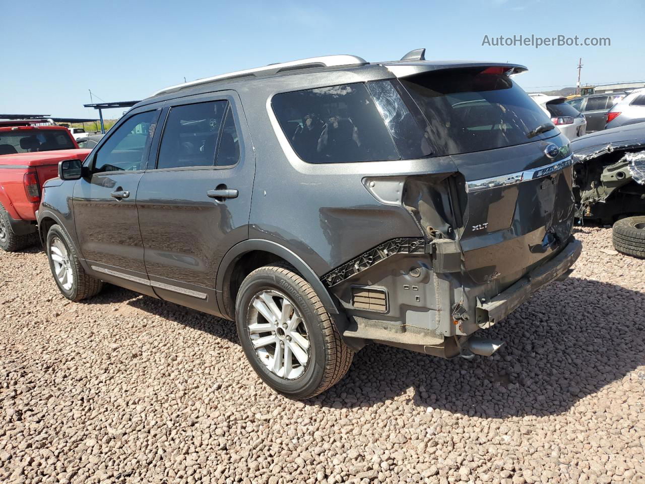 2017 Ford Explorer Xlt Gray vin: 1FM5K7D8XHGD56009