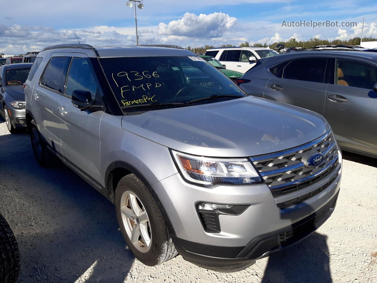 2018 Ford Explorer Xlt Silver vin: 1FM5K7D8XJGA12220