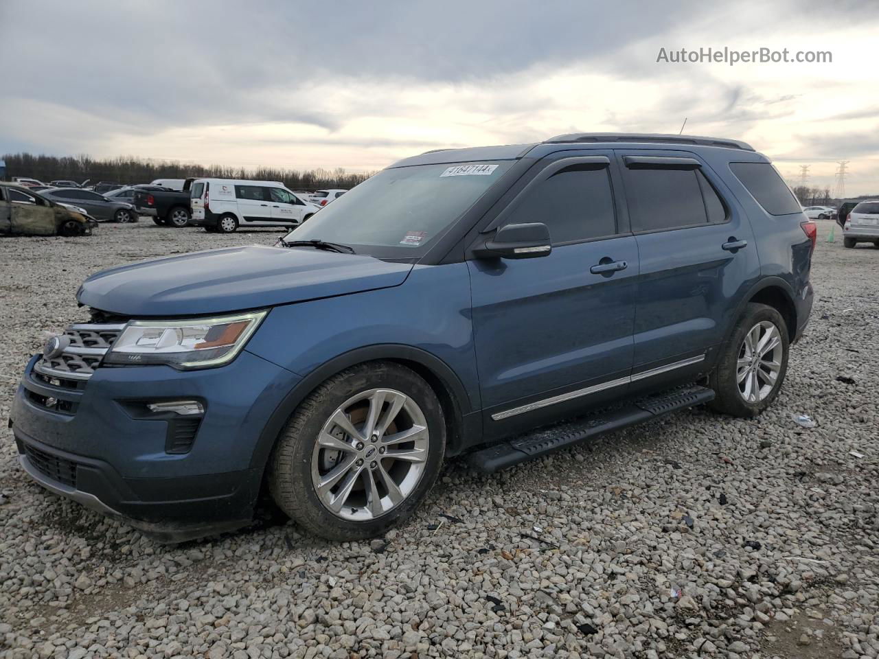 2018 Ford Explorer Xlt Blue vin: 1FM5K7D8XJGA23699