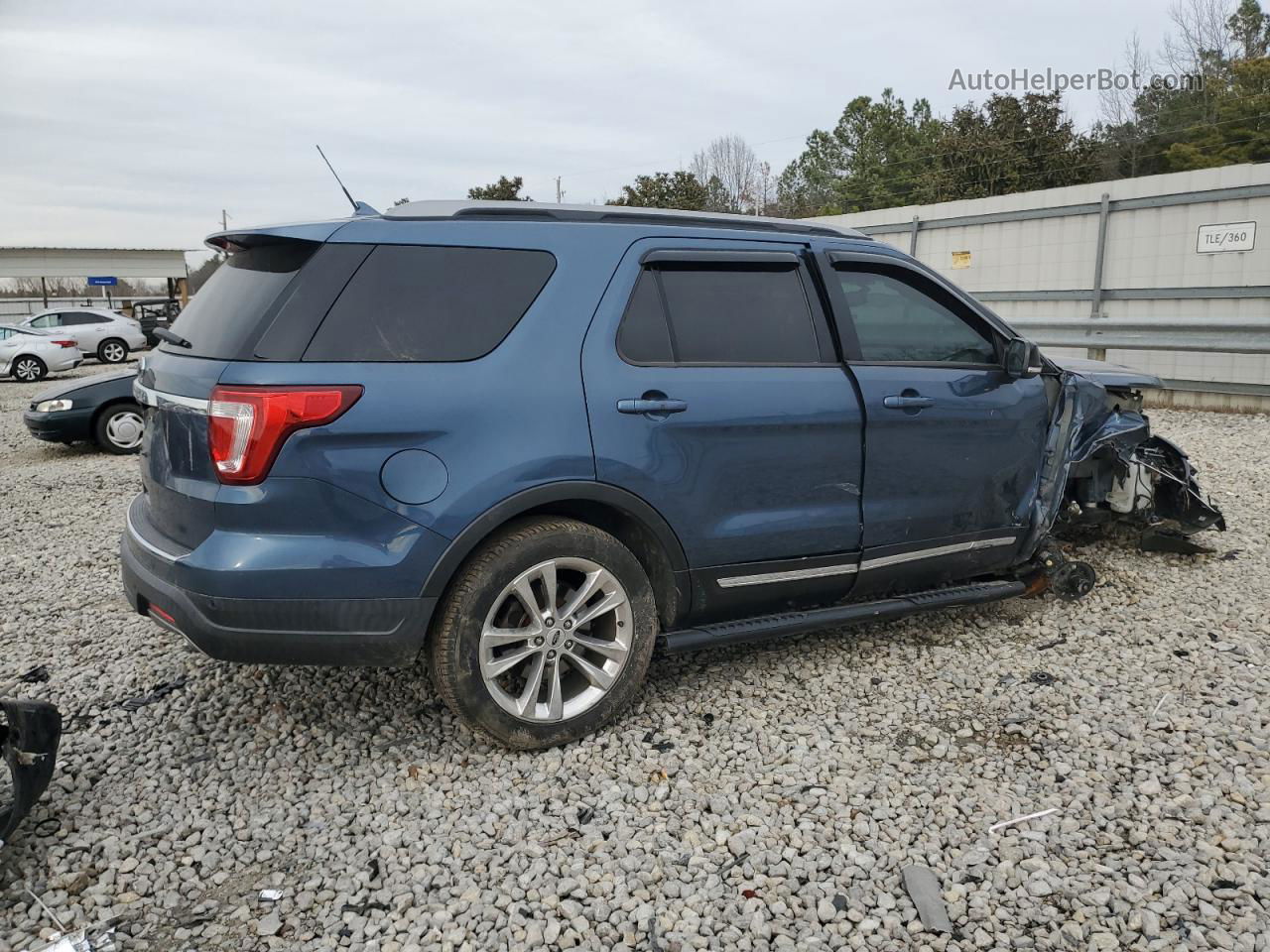 2018 Ford Explorer Xlt Blue vin: 1FM5K7D8XJGA23699