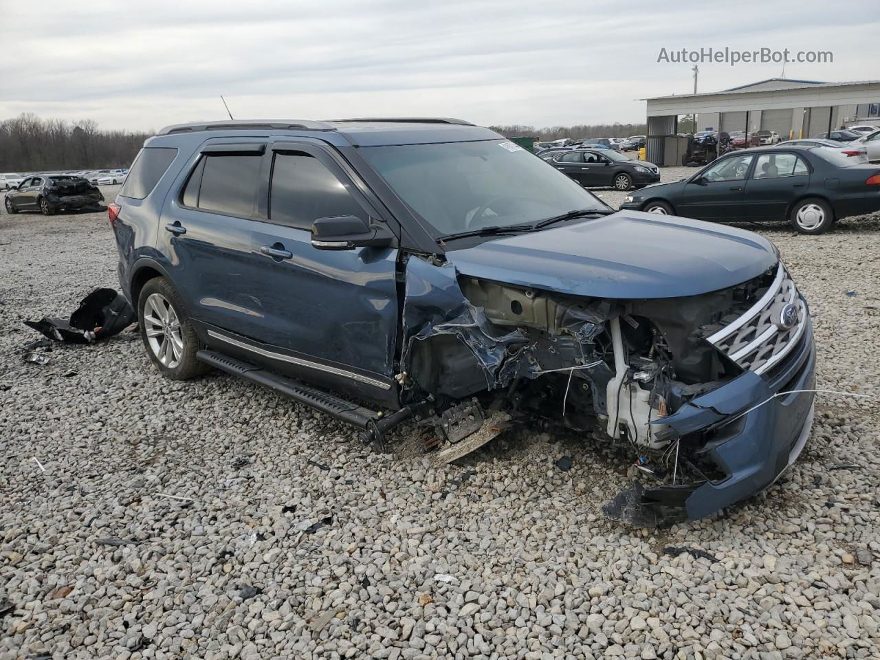 2018 Ford Explorer Xlt Blue vin: 1FM5K7D8XJGA23699