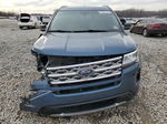 2018 Ford Explorer Xlt Blue vin: 1FM5K7D8XJGA23699