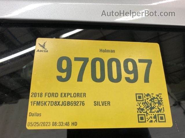 2018 Ford Explorer Xlt Unknown vin: 1FM5K7D8XJGB69276