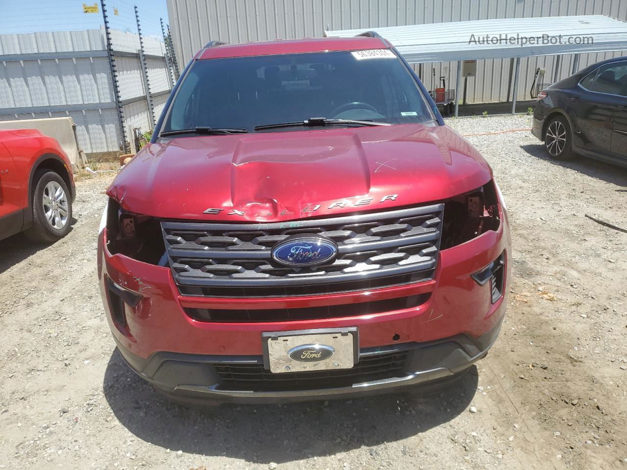 2018 Ford Explorer Xlt Red vin: 1FM5K7D8XJGC62976