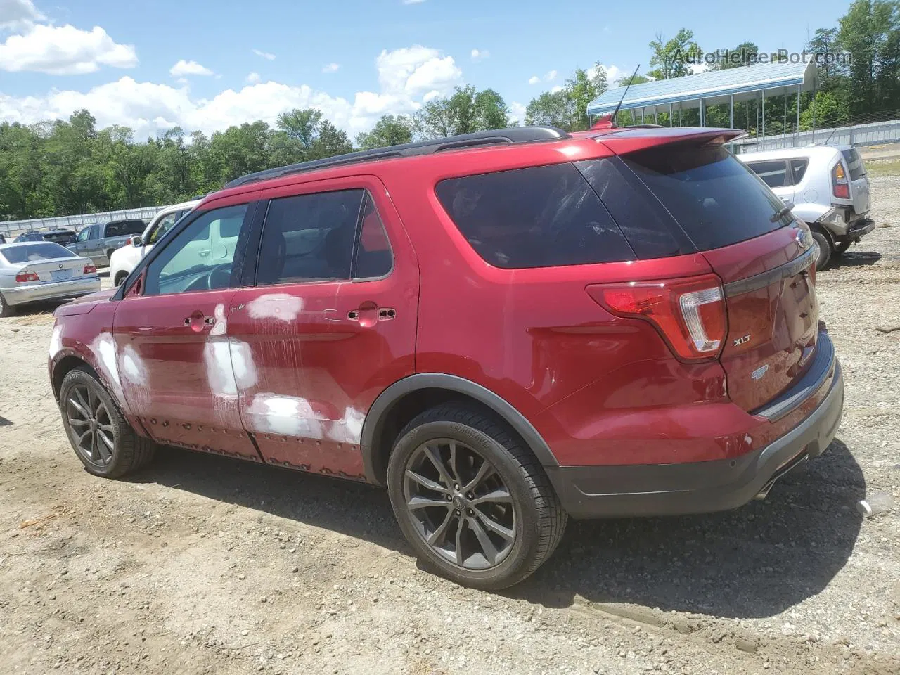 2018 Ford Explorer Xlt Red vin: 1FM5K7D8XJGC62976