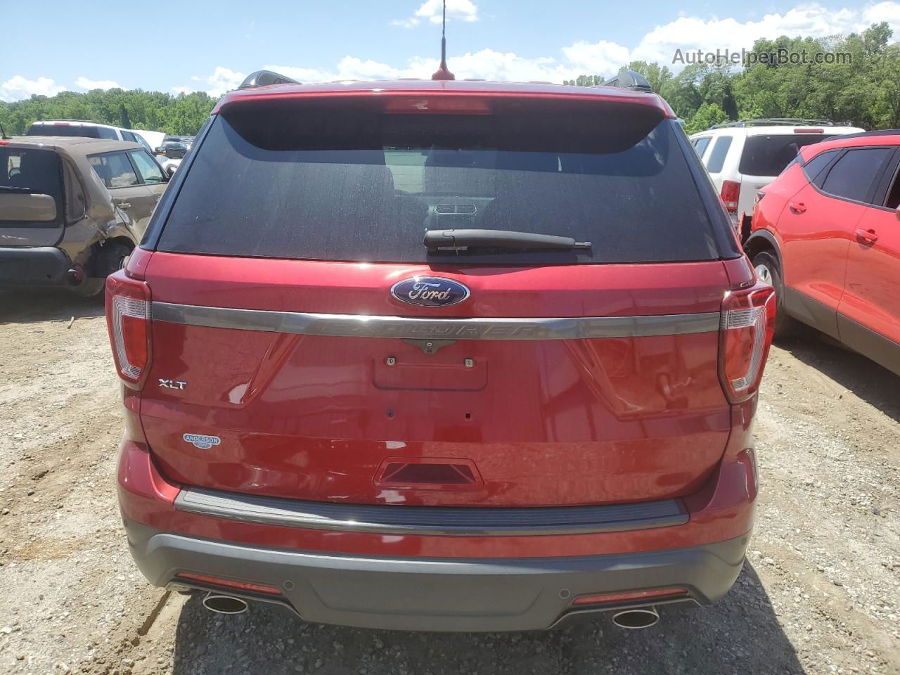 2018 Ford Explorer Xlt Red vin: 1FM5K7D8XJGC62976