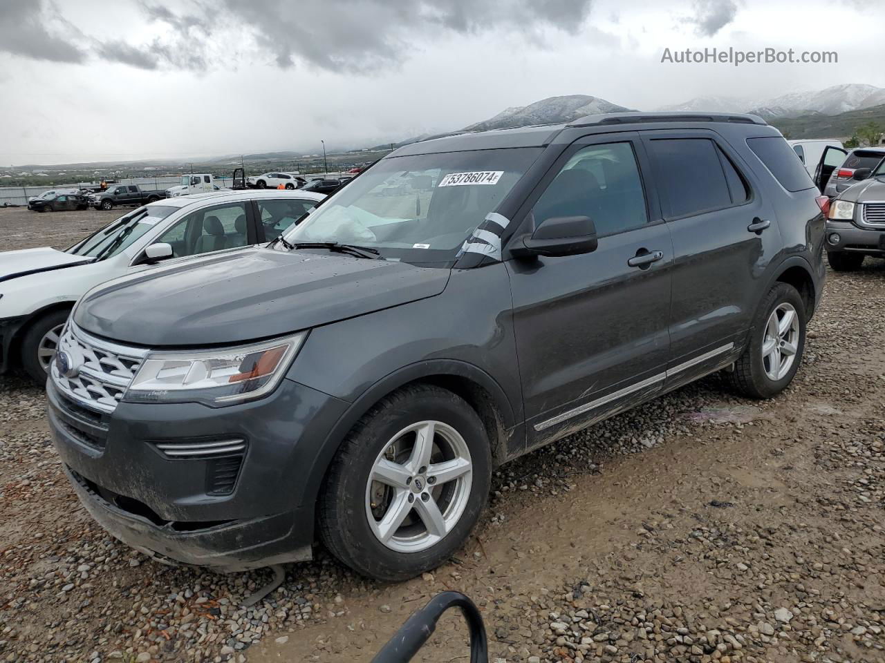 2018 Ford Explorer Xlt Gray vin: 1FM5K7D8XJGC80989