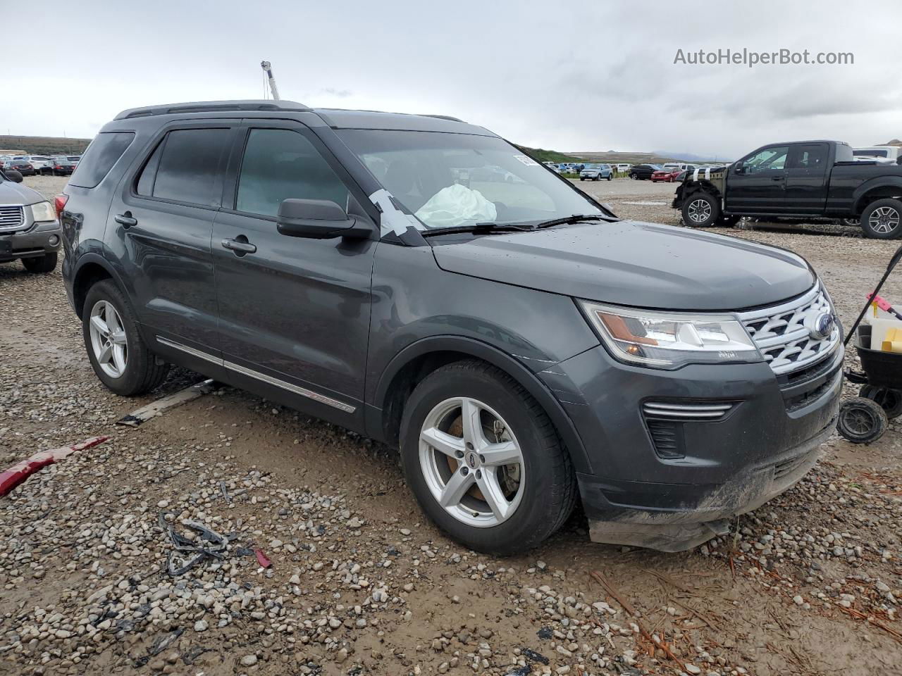 2018 Ford Explorer Xlt Gray vin: 1FM5K7D8XJGC80989